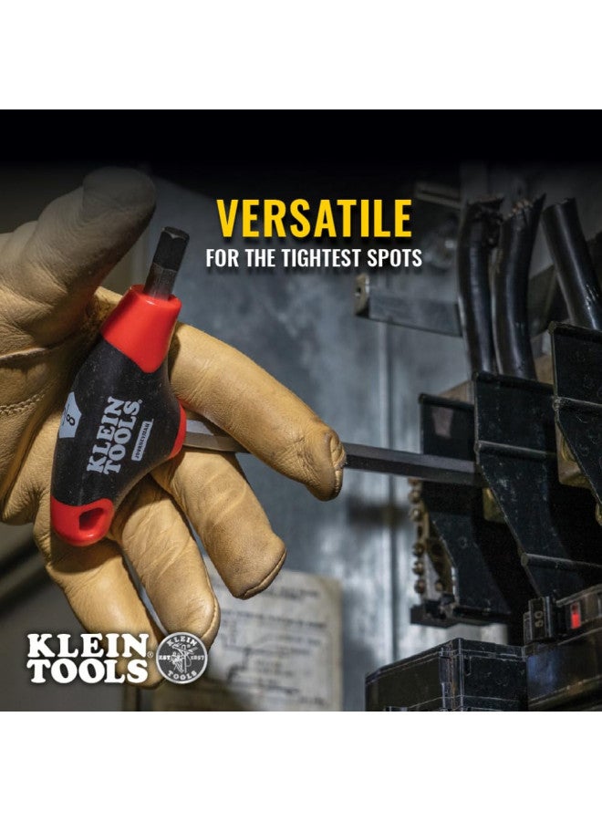 Klein Tools JTH610E T-Handle Hex Key Set, SAE Inch Sizes Allen Wrench Set with 6-Inch Blades, Stand Included, 10-Piece - Image 5