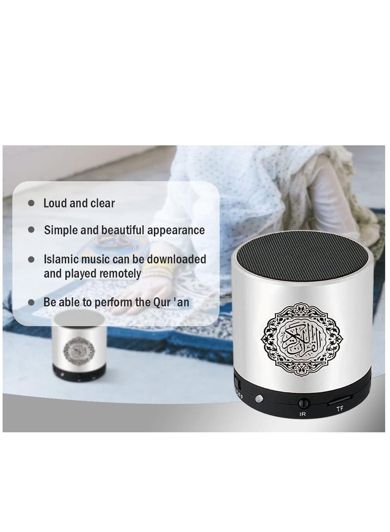 HONTON Hitopin Digital Quran Speaker FM Radio Silver Color with Remote Control Over 18Reciters and15 Translations Available Quality Qur'an Player Arabic English French, Urdu etc Mp3 - Image 2