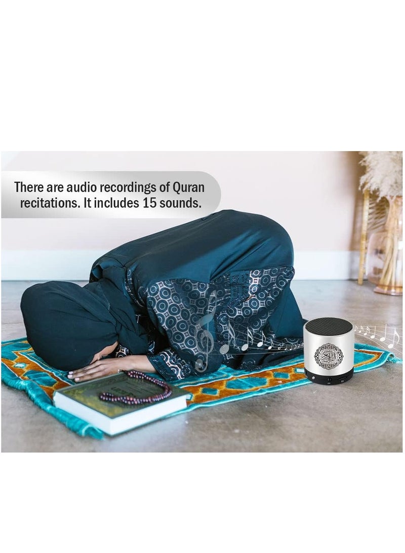 HONTON Hitopin Digital Quran Speaker FM Radio Silver Color with Remote Control Over 18Reciters and15 Translations Available Quality Qur'an Player Arabic English French, Urdu etc Mp3 - Image 3