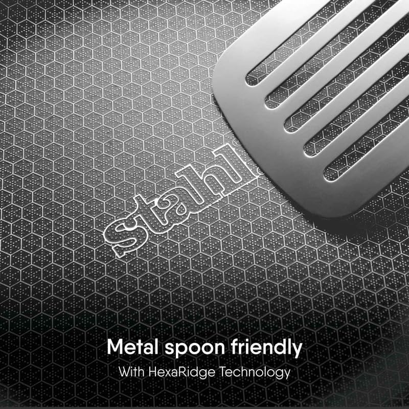 Stahl Artisan Hybrid 3 Piece Triply Stainless Steel Cookware Set | Kadhai 24cm + Fry Pan 24cm + Stainless Steel Lid | Induction & Gas Compatible | Non-Stick Honeycomb Hybrid Cookware Combo - Image 2