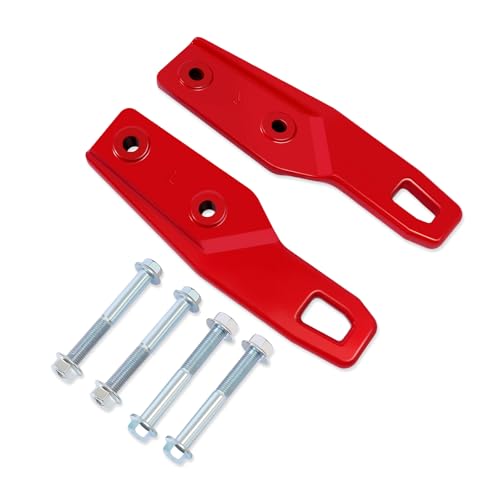 Fenglesha Rear Tow Hooks Compatible with Toyota Tacoma 2024 2025 2026, Red Left and Right - Image 1