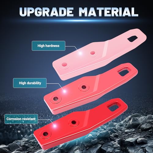 Fenglesha Rear Tow Hooks Compatible with Toyota Tacoma 2024 2025 2026, Red Left and Right - Image 2