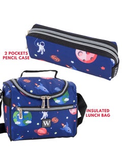 Wires 3 Piece Kids School Trolley Bag laptop compartment 2 Wheels With Lunch bag & Pencil Case  - Image 3