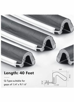 Y&D Door Seals, Weather Stripping, Soundproof Seal, Shaped Foam Kerf Stripping Frame for Doors Windows, Card Slot Installation Seals (Black,40 Feet 13Meter)  - Image 5