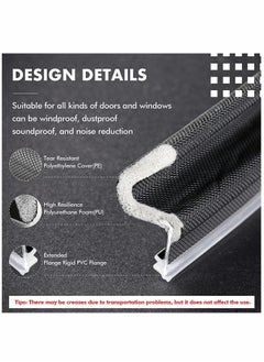 Y&D Door Seals, Weather Stripping, Soundproof Seal, Shaped Foam Kerf Stripping Frame for Doors Windows, Card Slot Installation Seals (Black,40 Feet 13Meter)  - Image 3