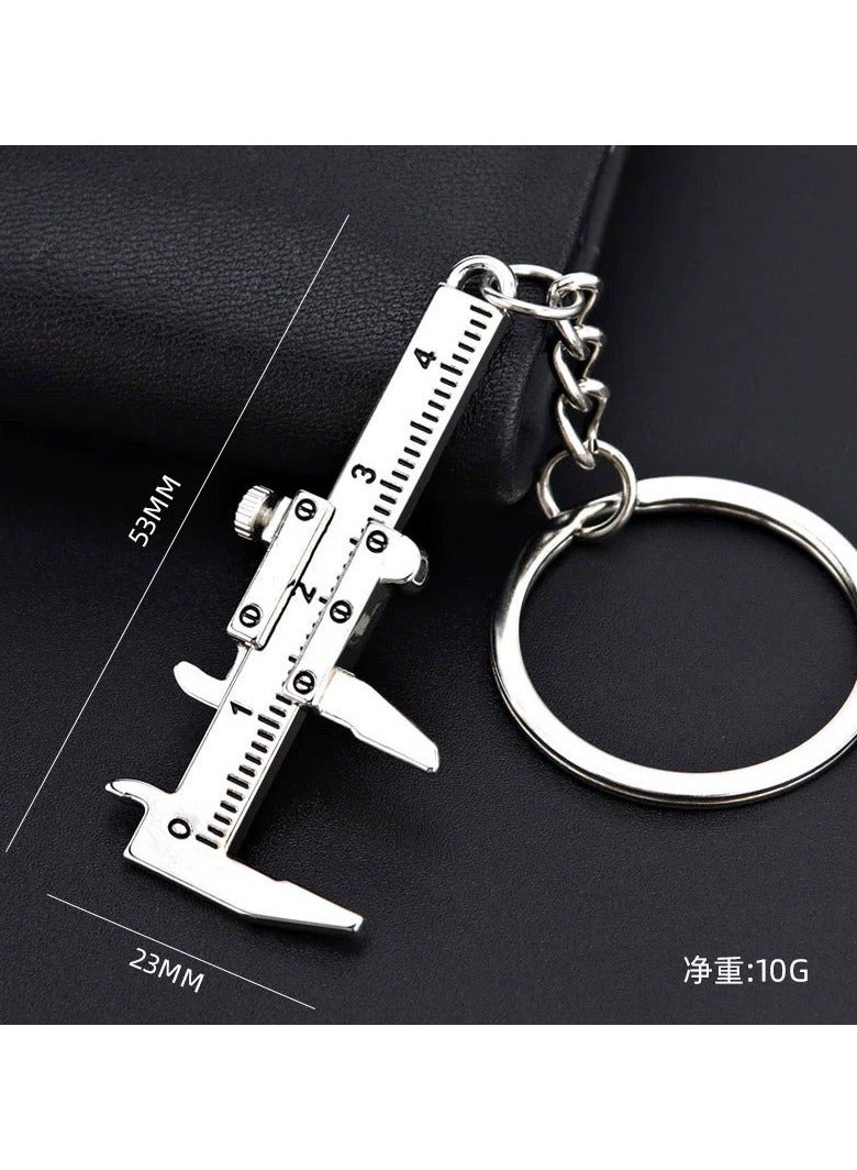 Goolsky Small Vernier Caliper Pocket Key Chain Keyring Small Ornaments 3D Movable Precision Measure Tool Accessories Slider Ruler Alloy - Image 5