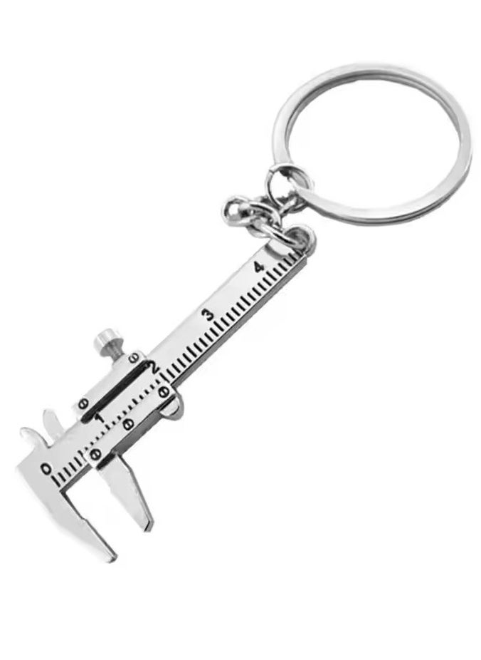 Goolsky Small Vernier Caliper Pocket Key Chain Keyring Small Ornaments 3D Movable Precision Measure Tool Accessories Slider Ruler Alloy  - Image 1