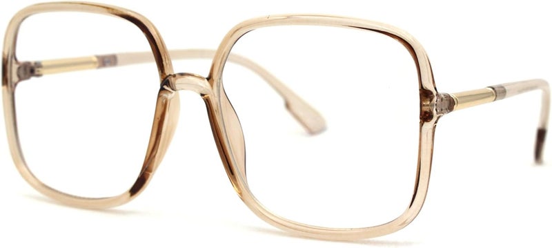SA106 Womens 90s Oversize Rectangular Butterfly Clear Lens Eyeglasses - Image 2