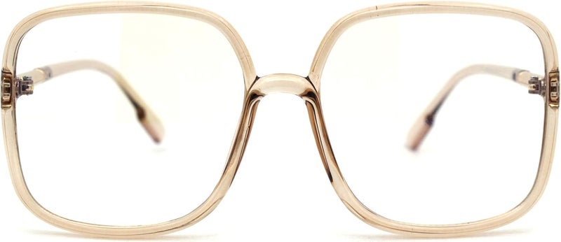 SA106 Womens 90s Oversize Rectangular Butterfly Clear Lens Eyeglasses - Image 1
