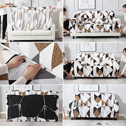 HOKIPO Elastic Stretchable Triple Seater Sofa Cover (NEW-AR-4095-D9) - Image 3