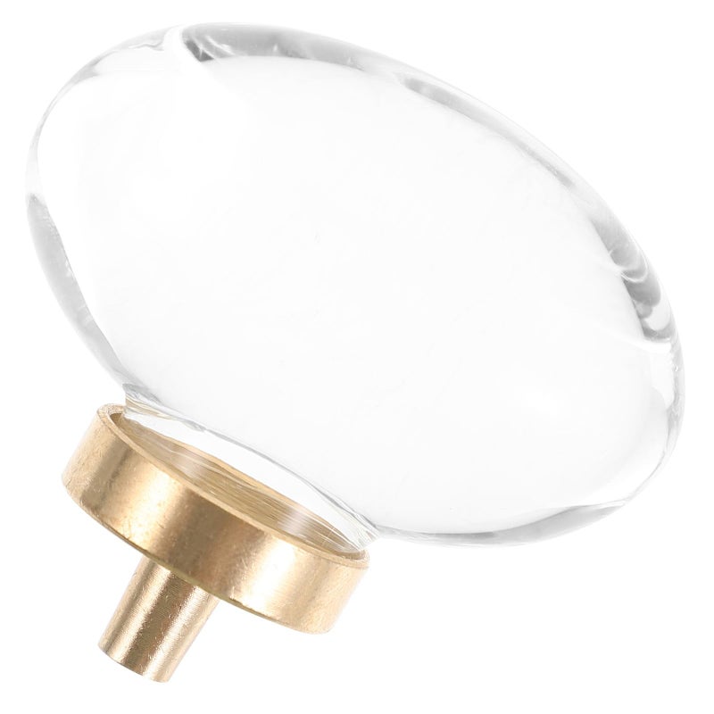 Light Gold Crystal Drawer Knobs Acrylic Base Pull Handles for Cabinet Dresser Jewelry Box - Image 2