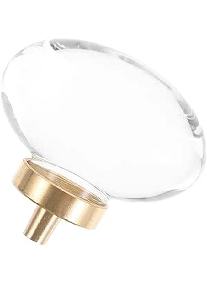 Light Gold Crystal Drawer Knobs Acrylic Base Pull Handles for Cabinet Dresser Jewelry Box - Image 1