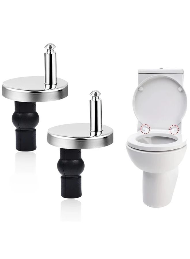 2pcs Quick Release Toilet Seat Hinge With Snap Lock Mechanism Tool Free Installation - Image 1