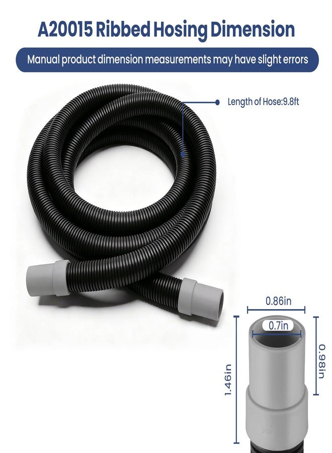 XwaYexa A20015 Ribbed Hosing, 9.8Ft Replacement Hose, Aquarium Filter Tubing for Fluval 304/305/306/307 and 404/405/406/407 Canister Filters - Image 2