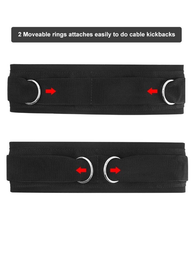 Generic Padded Gym Pulley Strap, Waist Belt Neoprene, Rings for Cable Machines Fitness Exercise Speed Agility Resistance Training  - Image 4