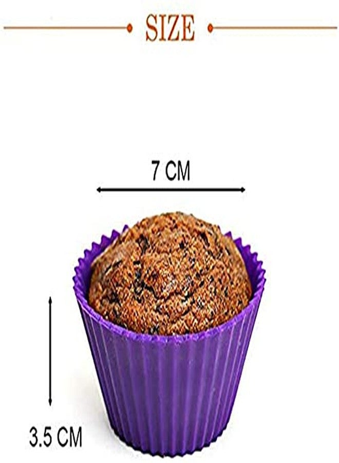 SCHUBERT Silicone 18 Pieces Round Moulds for Muffins/Cupcake/Jelly/Cake -Random Color - Image 2