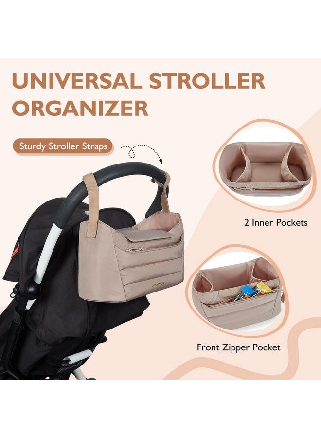 mommore Diaper Bag Tote with Stroller Organizer Puffer Bag Large Capacity Baby Bag 3 Pcs with Changing Pad for Travel, Hospital - Image 4