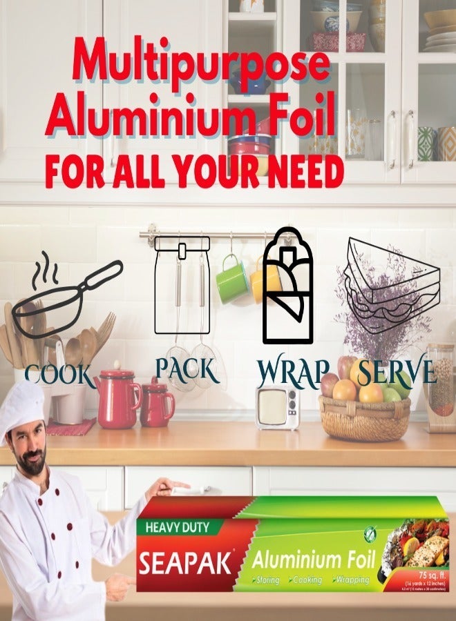SEAPAK Aluminium Foil 1x75 sqft - Premium Quality Kitchen Essential for Food Preservation - Image 5
