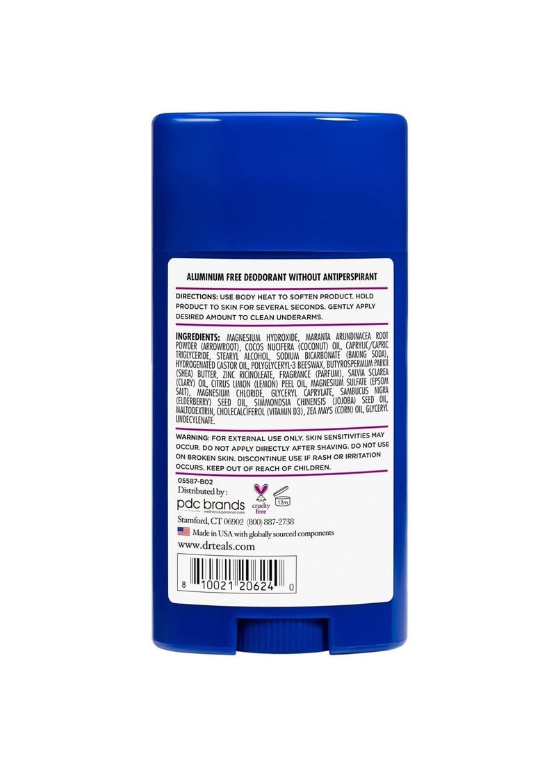 Dr Teal's Aluminum Free Deodorant Elderberry & Vitamin D 75G - Image 2