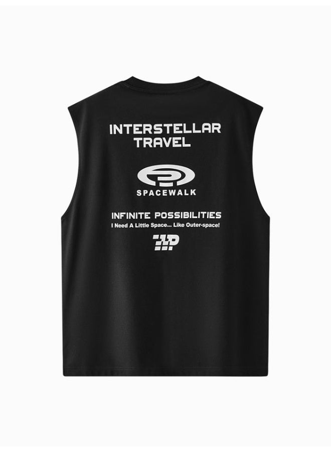 سيمير تيشيرت بدون أكمام بطبعات أمامية وخلفية للرجال - Image 5