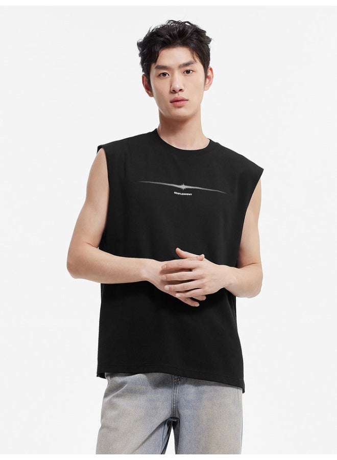 سيمير تيشيرت بدون أكمام بطبعات أمامية وخلفية للرجال - Image 1