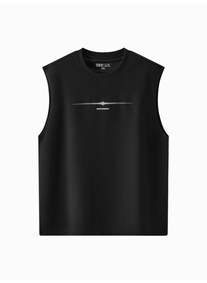 سيمير تيشيرت بدون أكمام بطبعات أمامية وخلفية للرجال - Image 4