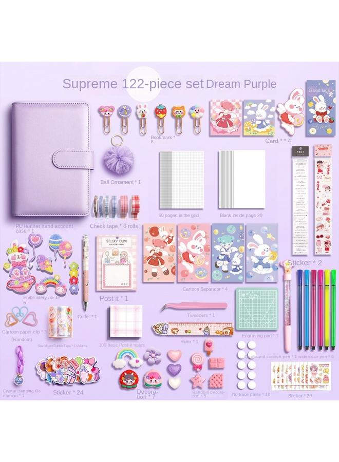 Bluejw Hand Account Gift Box Internet Celebrity Account Book Loose-leaf Removable Cute Girl Pink Large Large Capacity Suit Girl's Hair - Image 1