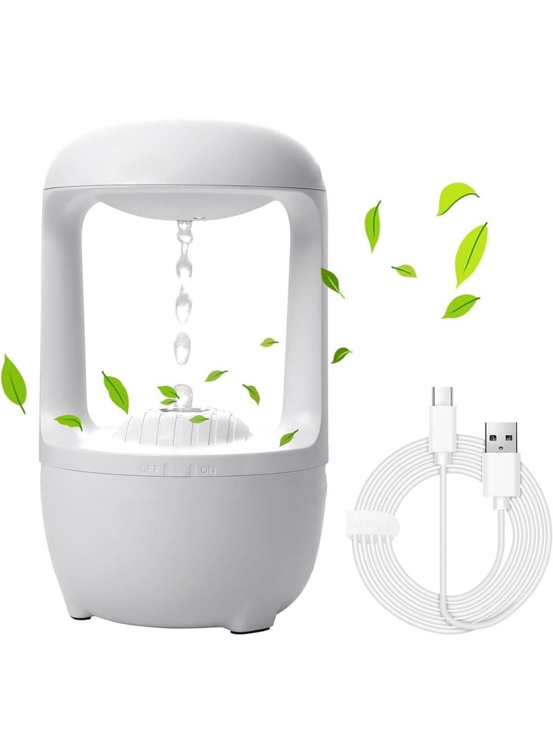 Smart Anti-Gravity Humidifier with Reverse Mist Effect, 500ml Ultrasonic Cool Mist Air Humidifier, Dual LED Lighting, Energy-Efficient Quiet Design for Bedroom, Office, Living Room and Home - Image 1