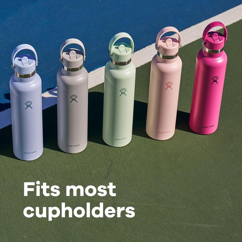 هايدرو فلاسك Hydro Flask Water Bottle - Insulated Stainless Steel - Straw Lid, Non Spill, Leakproof in 24 Oz Beachplum Purple - Image 2