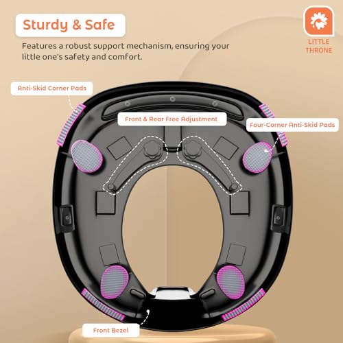 StarAndDaisy Potty Seat for Kids 1-5 Years – Child Safety Buckle Fixation Technology/Baby Potty Seat/Potty Training Seat with Comfortable Soft Cushion, Splash Proof Design, Anti Skid Legsd - Image 2