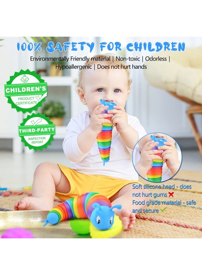 Cevioce Fidget Slug Toy Sensory Slug Fidget Toys For Kids & Adults 1Pc Autism Sensory Toys For Autistic Children Toddlers Toddler Toys 3 4 5 6 7 8+ Year Old Girl Boy Birthday Gifts - Image 3