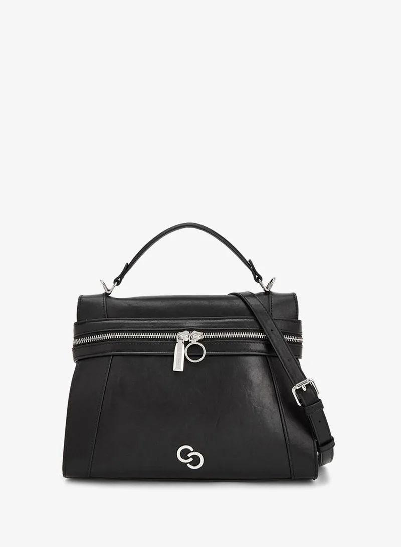 Solid Tote Bag With Detachable Strap