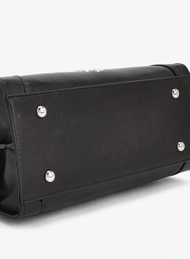 Celeste BLACK Solid Tote Bag With Detachable Strap for Women | Best Price UAE