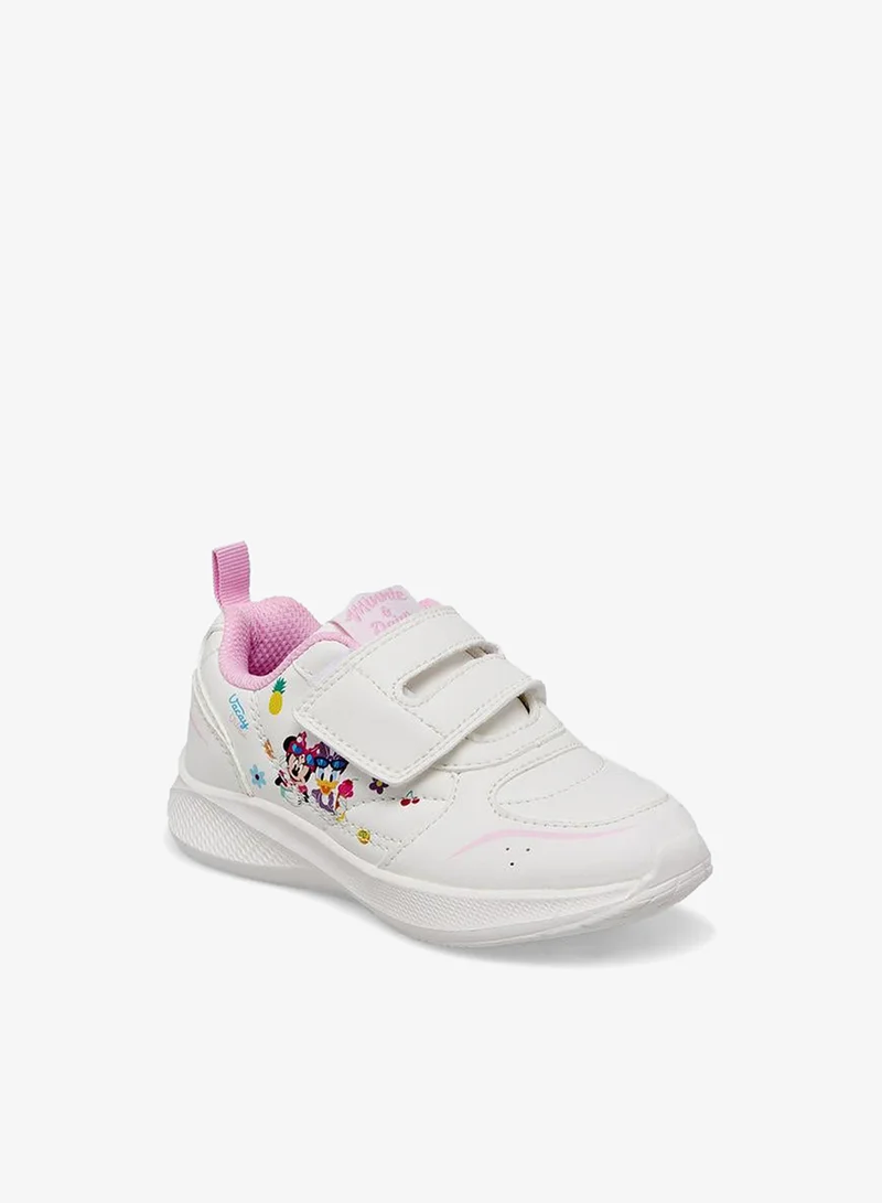 ديزني Girls Minnie Mouse And Daisy Duck Print Ankle School Sneakers