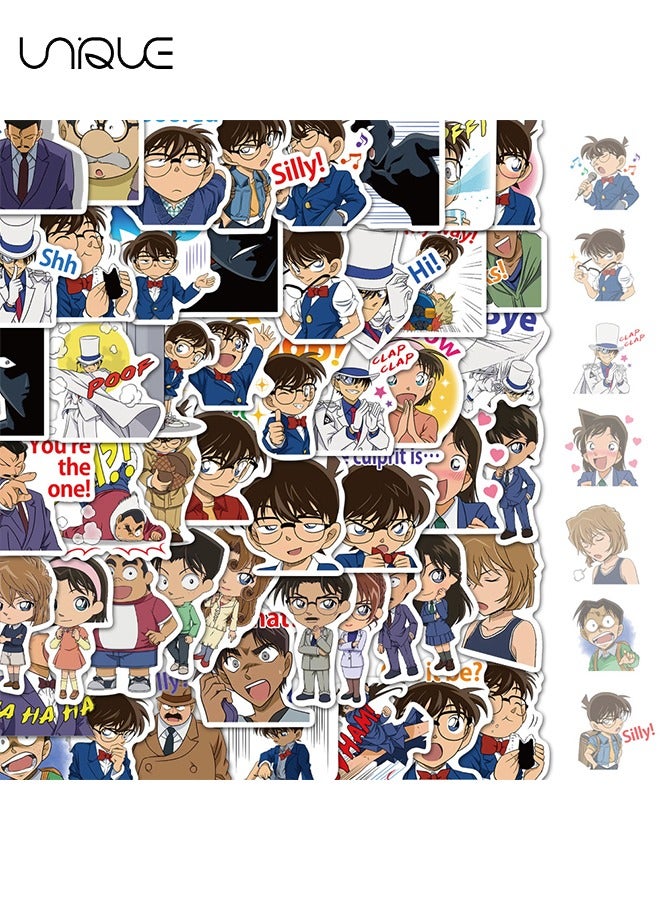 يونيك 50 قطع المحقق كونان ملصقات ، جميل اليابان أنيمي ملصقات للأطفال ، الكلاسيكية ملصقات للماء لزجاجات المياه لوح التزلج سجل القصاصات دراجة السفر حالة خوذة - Image 5