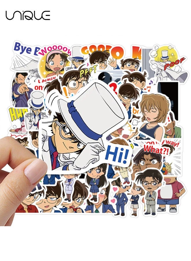 يونيك 50 قطع المحقق كونان ملصقات ، جميل اليابان أنيمي ملصقات للأطفال ، الكلاسيكية ملصقات للماء لزجاجات المياه لوح التزلج سجل القصاصات دراجة السفر حالة خوذة - Image 4