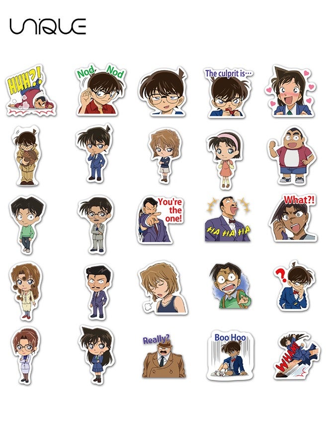 يونيك 50 قطع المحقق كونان ملصقات ، جميل اليابان أنيمي ملصقات للأطفال ، الكلاسيكية ملصقات للماء لزجاجات المياه لوح التزلج سجل القصاصات دراجة السفر حالة خوذة - Image 3