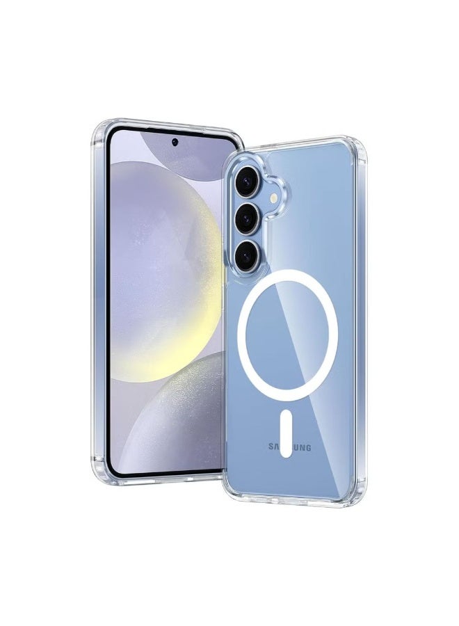 RADSUN Clear Magnetic Shockproof Case Cover for Galaxy S25 – Transparent Slim Protective Case with Strong Magnetic Adsorption & Drop Protection - Image 1