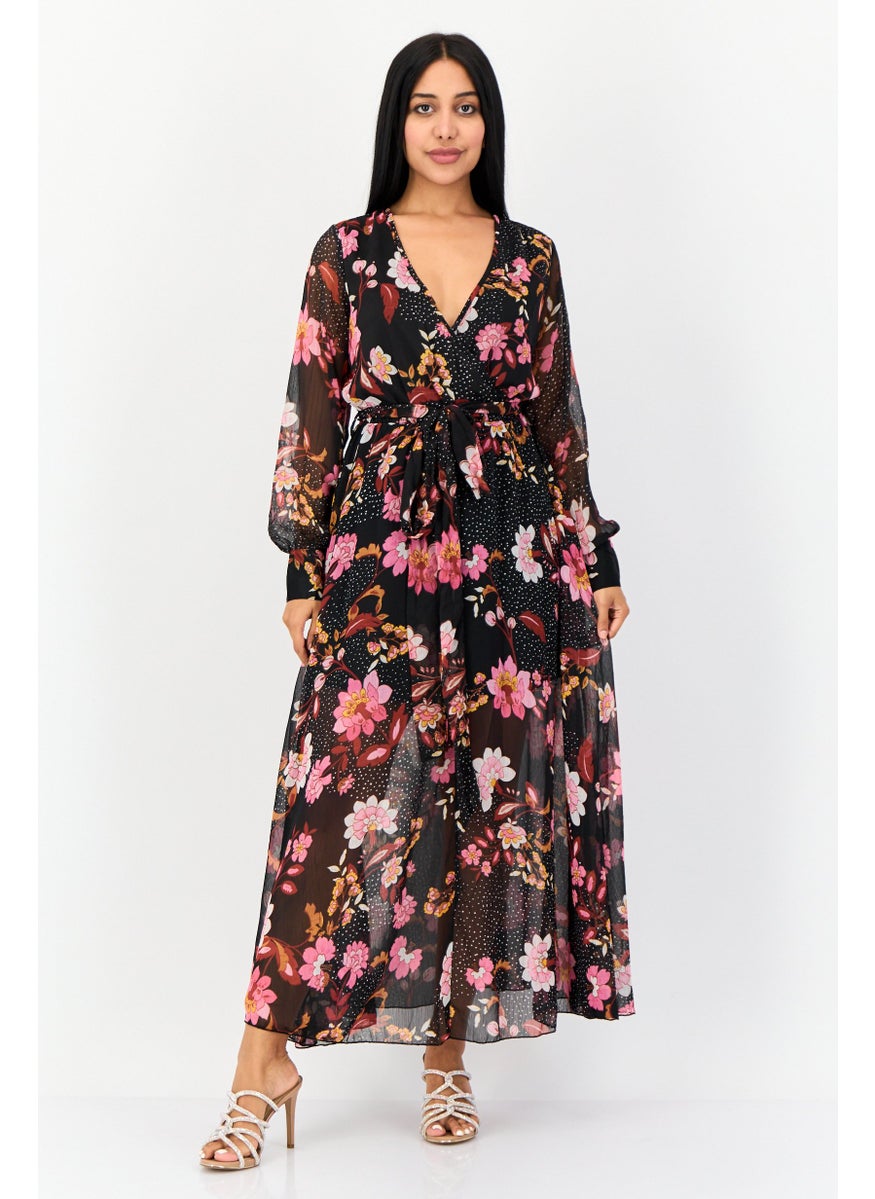 Bandolino Women Allover Print Belted Maxi Dress, Multicolor  - Image 1