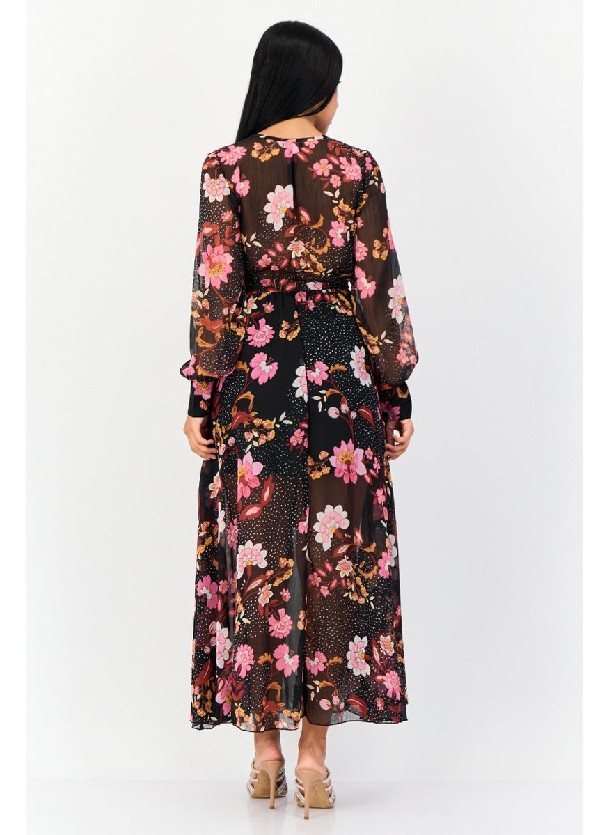 Bandolino Women Allover Print Belted Maxi Dress, Multicolor  - Image 2