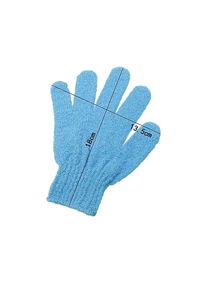 سيستار مجموعة من 8 (4 أزواج) من قفازات التقشير، قفازات تنظيف الوجه الفاخرة، مناسبة للاستحمام والمنتجعات الصحية والتدليك وتقشير الجسم (متعدد الألوان). - Image 3