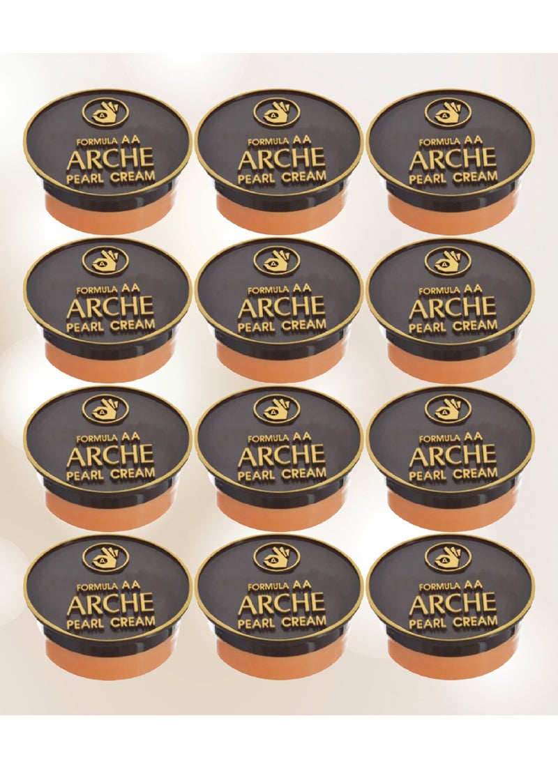Arche 12 Pieces Skin Lightening Cream 5 Grams 3 In 1 With Multiple Properties Including Covering Black Spots On The Face Sun Protection Softening The Skin Cream Before Makeup  - Image 1
