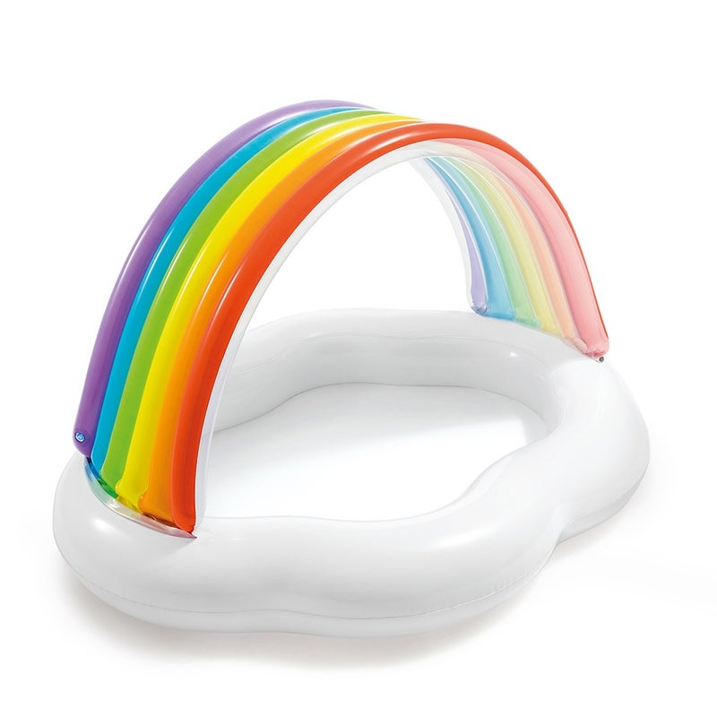 Intex - Rainbow Cloud Baby Pool With Pump 142x119x84 cm - 57141NP - Image 1