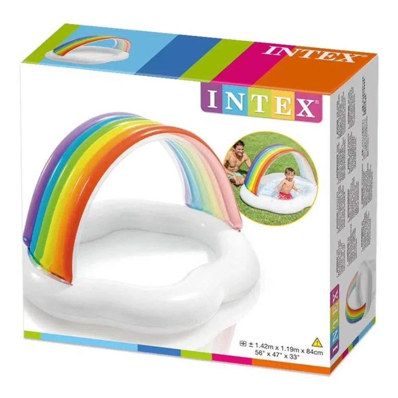 Intex - Rainbow Cloud Baby Pool With Pump 142x119x84 cm - 57141NP - Image 3