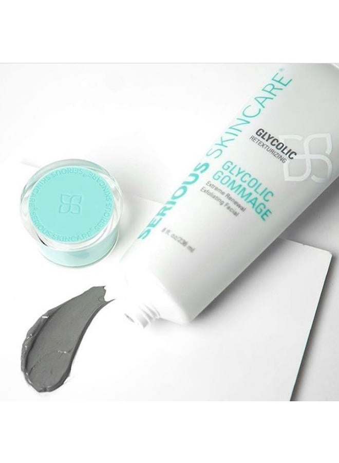 Serious Skincare Glycolic Gommage Extreme Renewal Facial Mask for Radiant Skin - Glycolic Acid - Micro Exfoliation Facial Treatment Mask - Decongest Clogged Pores - 4.5 oz (1Pack)