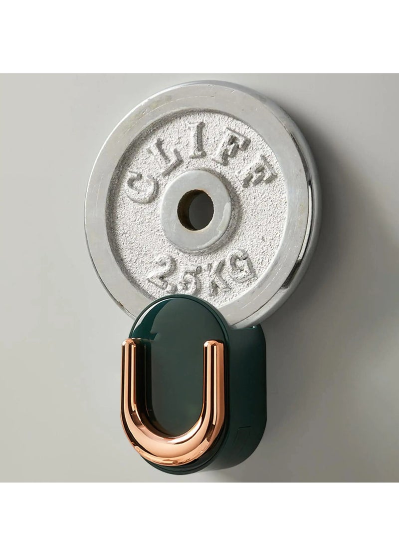 SOLARAE حامل مجفف الشعر المثبت على الحائط، حامل مجفف الشعر من البلاستيك، أدوات العناية بالشعر، منظم مجفف الشعر، حامل مجفف الشعر بدون استخدام اليدين، مناسب لتنظيم تخزين الحمام (أخضر) - Image 5