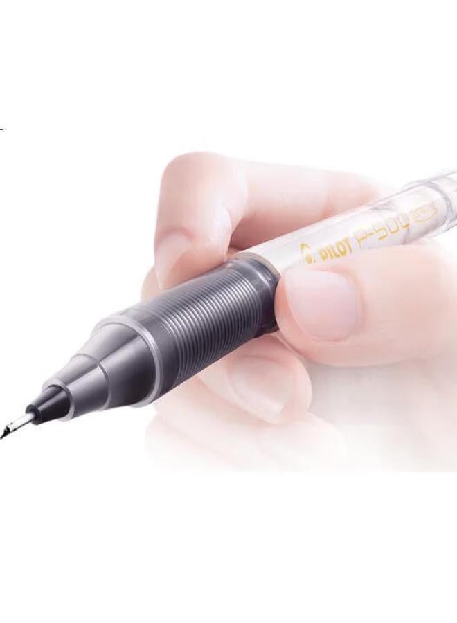 Pilot P500 Gold Label Black Gel Pen 0.5Mm Signature Pen Business Liquid Ink Rollerball Pen Student Exam Practice Black Pen High Appearance Value Stationery Set 3 Pieces - Image 1