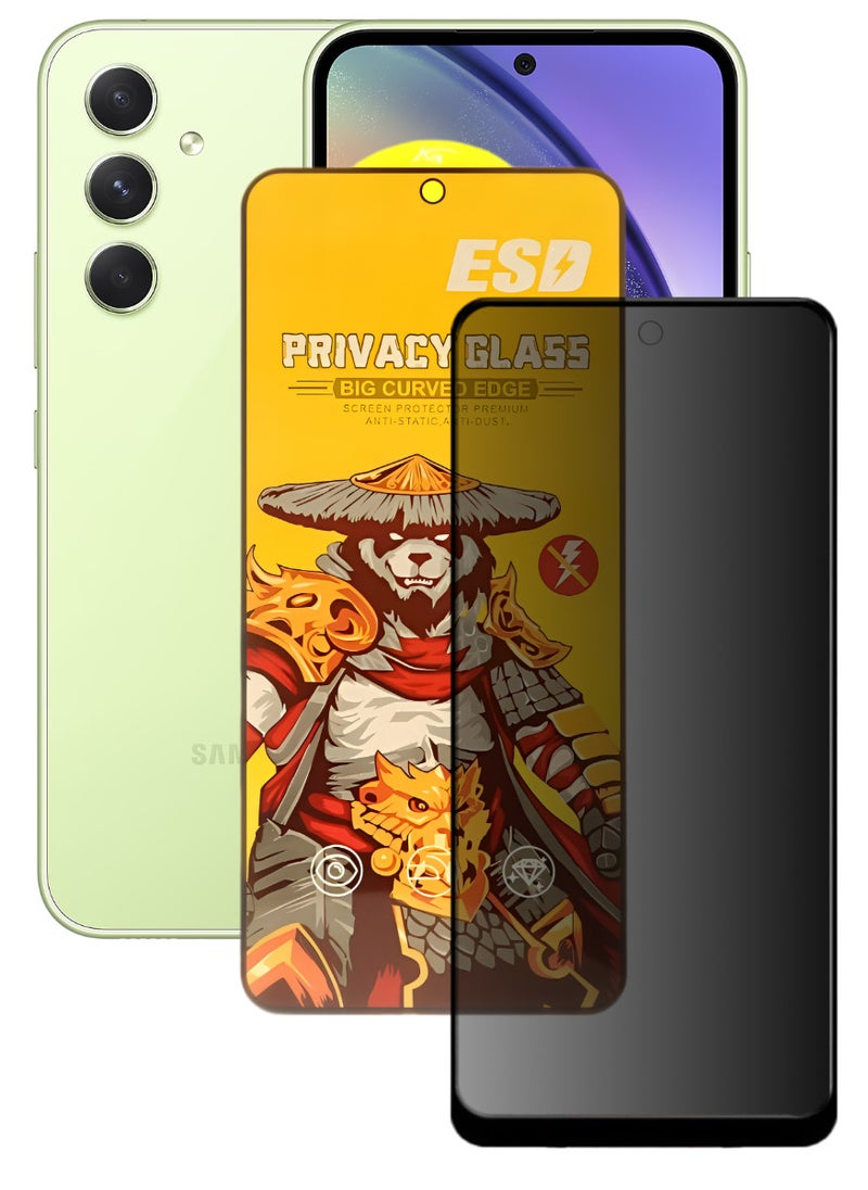 ESD Tempered Dustproof Privacy Glass Screen Protector Compatible For Samsung Galaxy A54 5G - Image 1