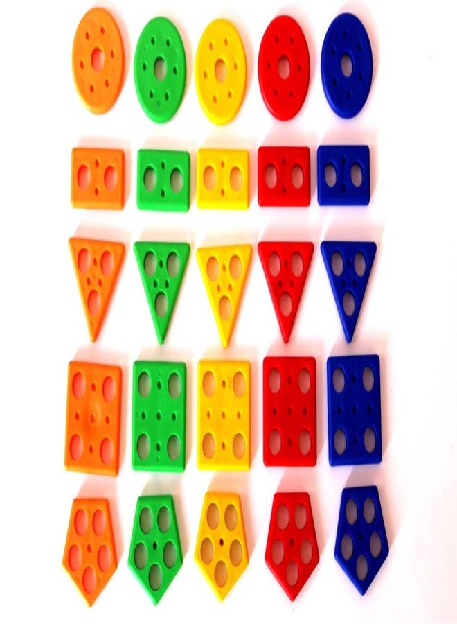 Sukan Tex SukanTex ®Angle Geometric Plastic Blocks Stacker Shape Sorter Column Puzzle Stacking Set for Kids (Geometric Blocks) - Image 3