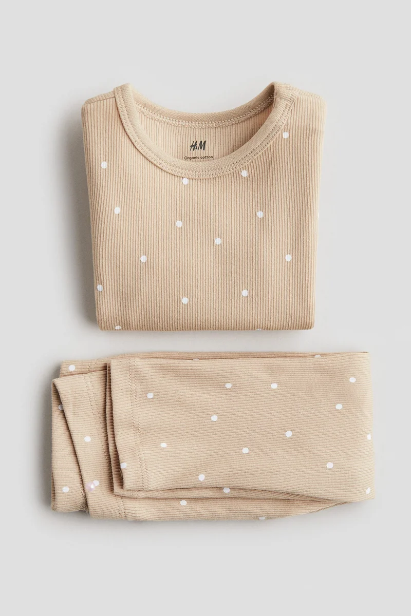 H&M 2-piece ribbed cotton set